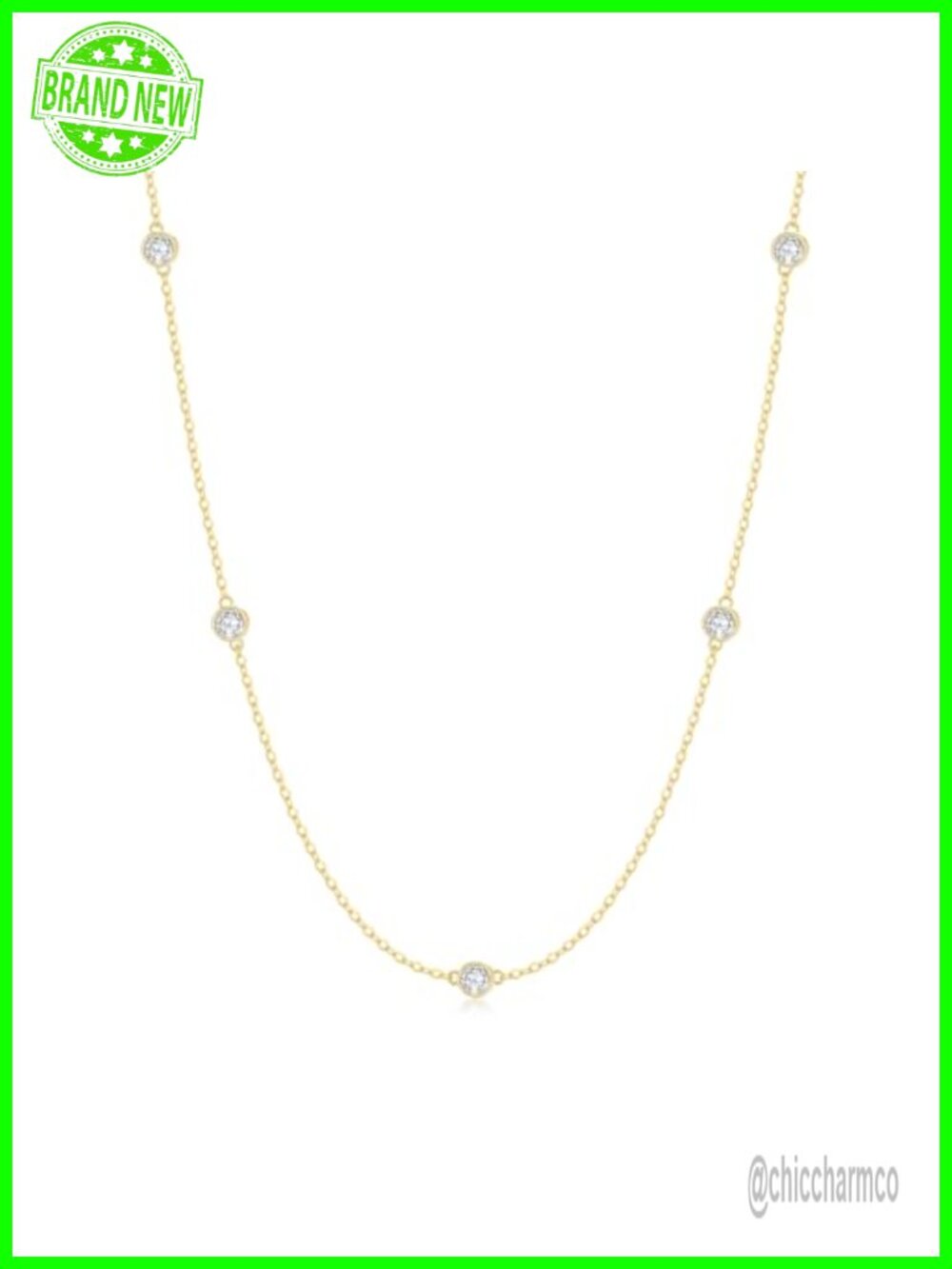Solid 14K Gold Diamond Necklace Lab Grown Pendant 18 Inch